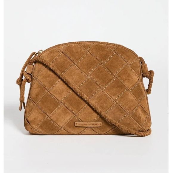 Loeffler Randall Handbags - Loeffler Randall Mallory Woven Crossbody Bag in Cacao Suede